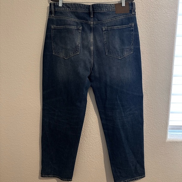 All Saints Blue Relaxed Jeans with Vintage Distressing - Picture 3 of 4